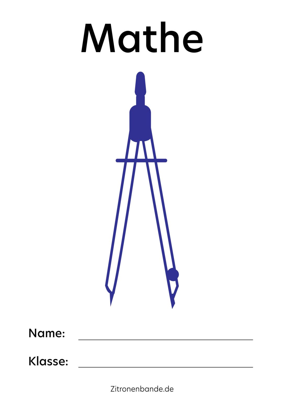 Mathe Deckblatt zum Ausdrucken - kostenlos runterladen und drucken