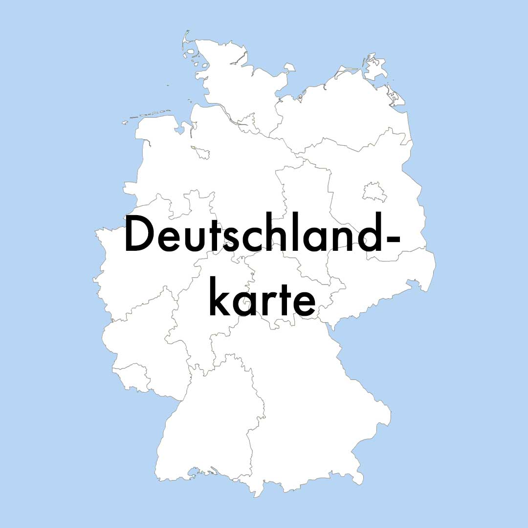 Deutschlandkarte - Karte von Deutschland runterladen und drucken
