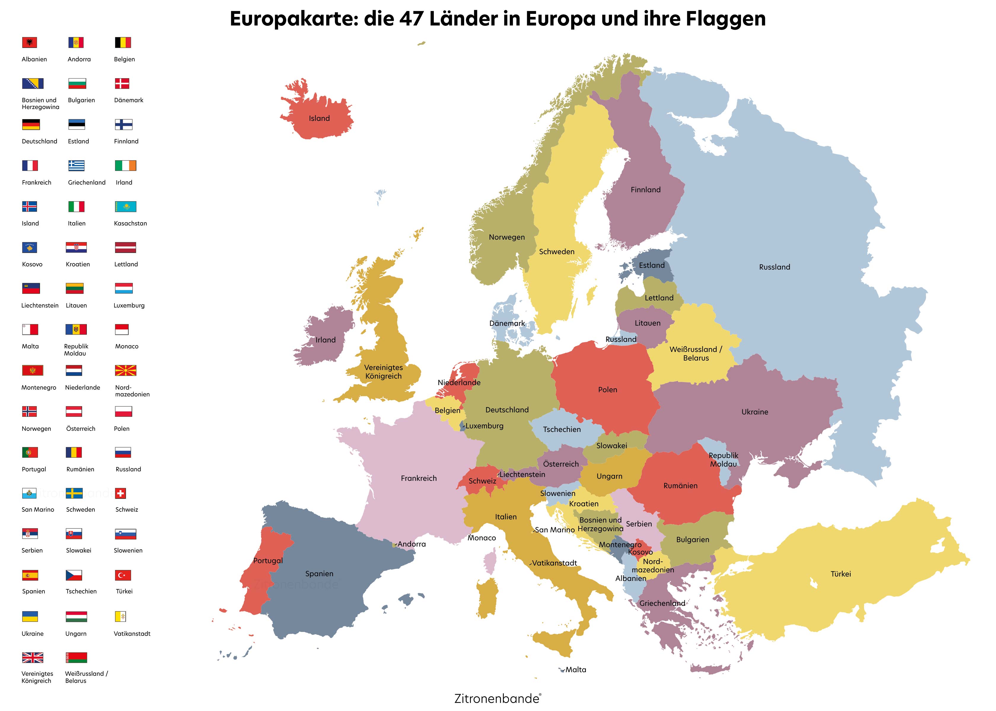 Europa Kart Bilder Land