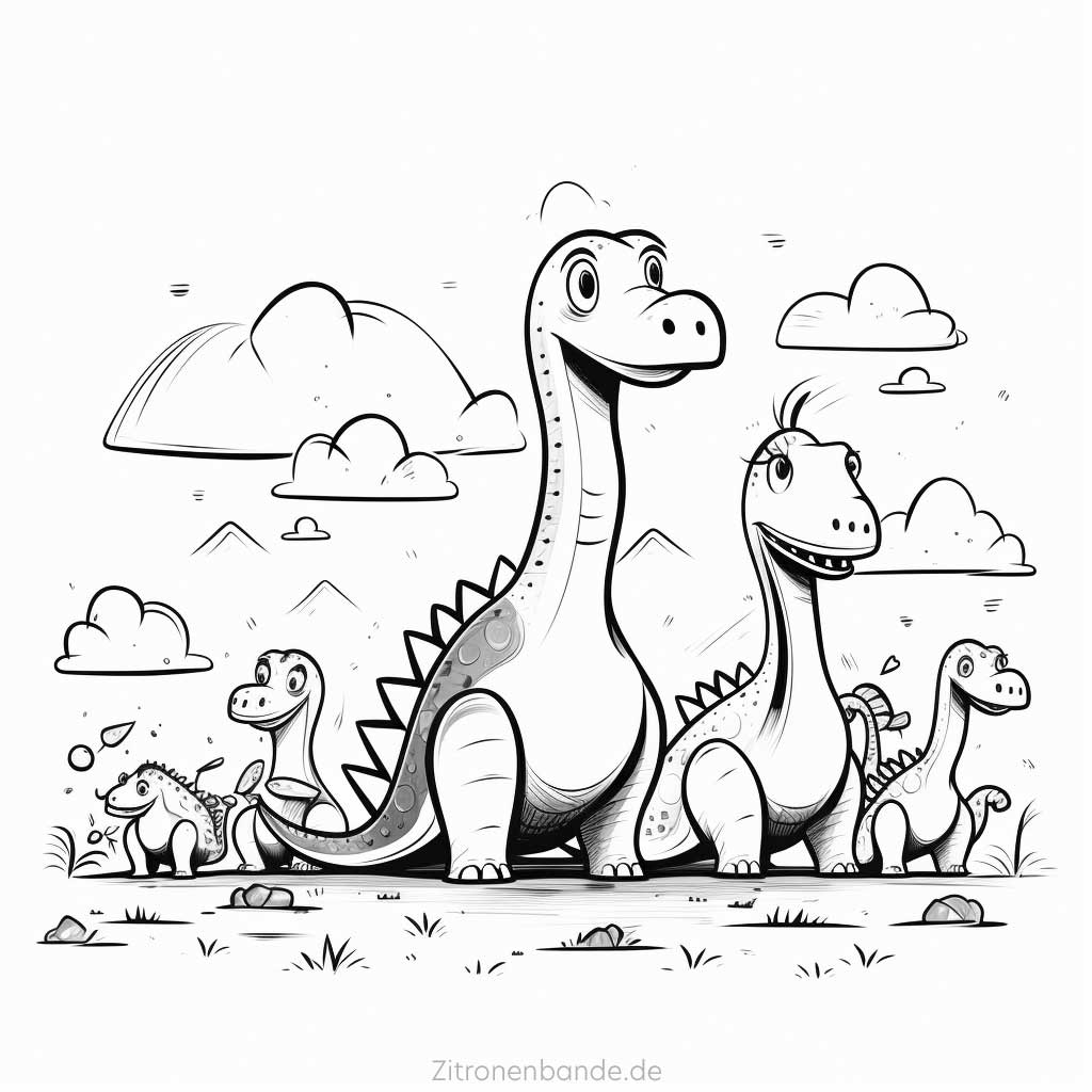 Dinosaurier Ausmalbilder - Malvorlagen kostenlos ausdrucken
