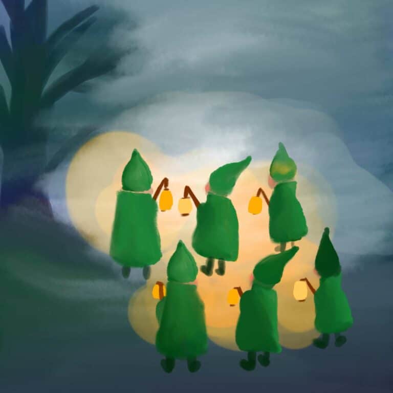 Die Wichtel und der Laternenumzug