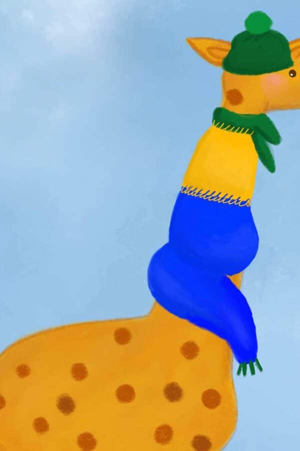 Ein Schal für Giraffe Safira