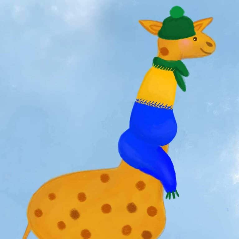 Ein Schal für Giraffe Safira