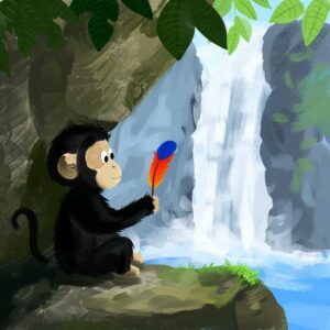 Die Affen und der geheime Wasserfall