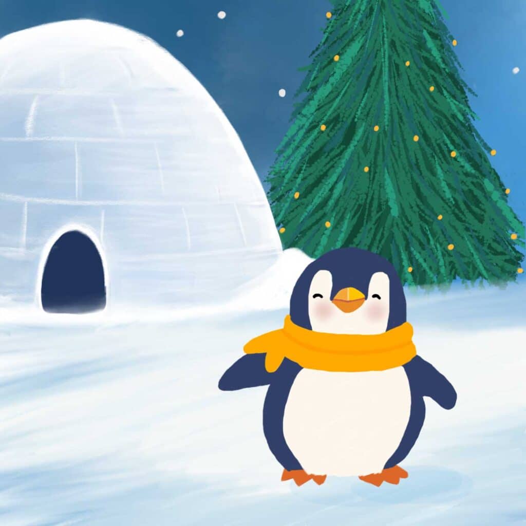 Weihnachten: Familie Pinguin und das Fest im Eis