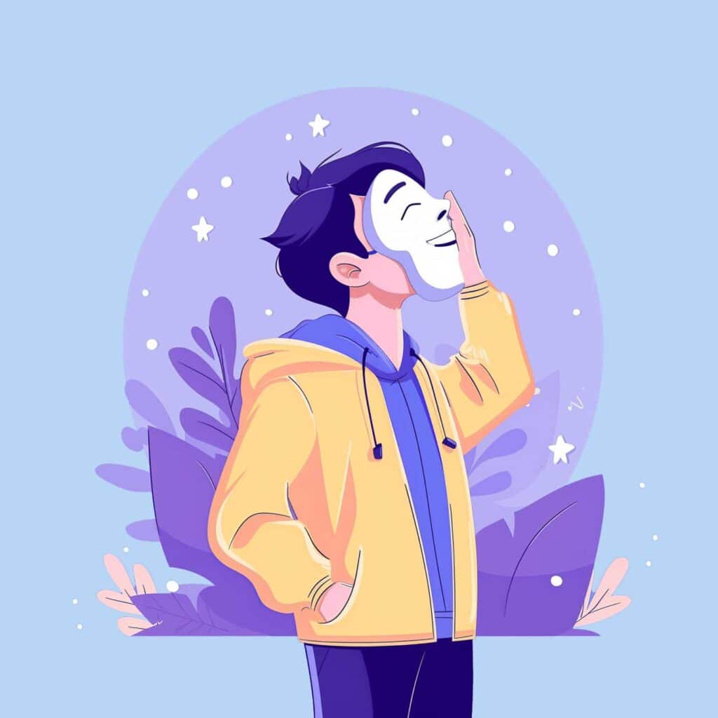 Die Maske fallen lassen