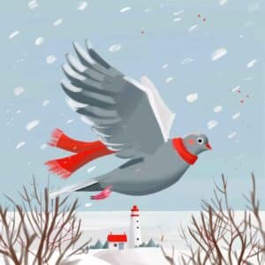 Brieftaube Betty und der Schneesturm