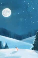 Gute-Nacht-Geschichte: Der müde Mond und die Schneenacht