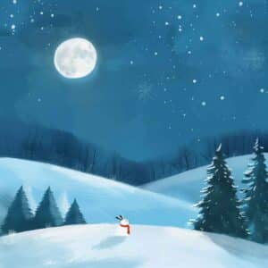 Gute-Nacht-Geschichte: Der müde Mond und die Schneenacht