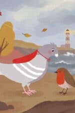 Brieftaube Betty und das Rotkehlchen